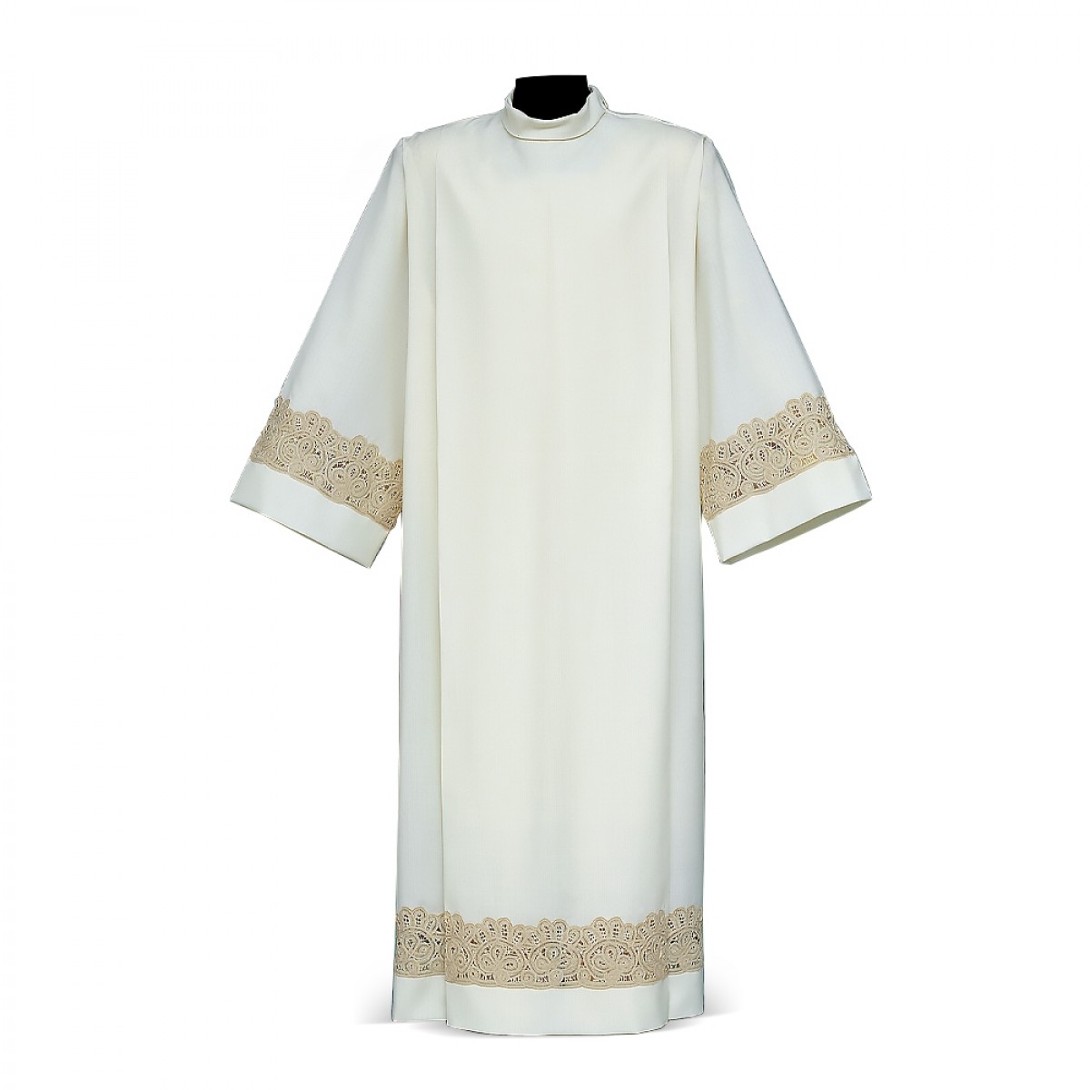 Ivory Roman Alb with FIORI Embroidery Paraments Wool #111 Vestments - Design - Vestments Blend Liturgical in and - ENTREDEUR Albs